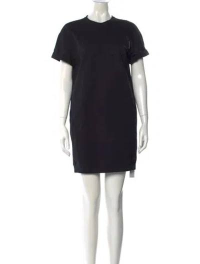Pre-owned Brunello Cucinelli Crew Neck Mini Dress In Black