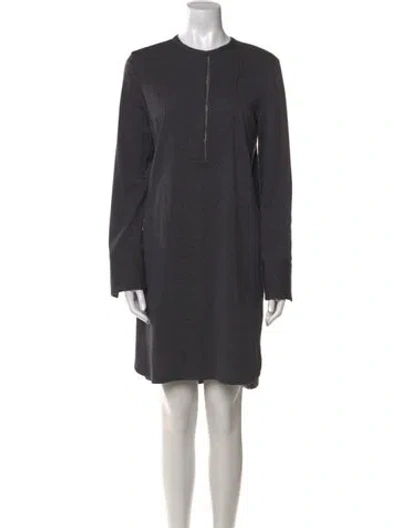 Pre-owned Brunello Cucinelli Crew Neck Mini Dress In Gray