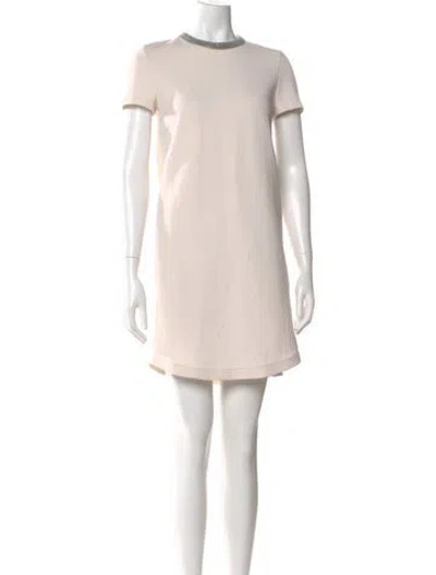 Pre-owned Brunello Cucinelli Crew Neck Mini Dress In Neutral