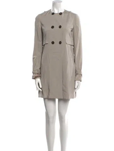 Pre-owned Brunello Cucinelli Crew Neck Mini Dress In Neutral