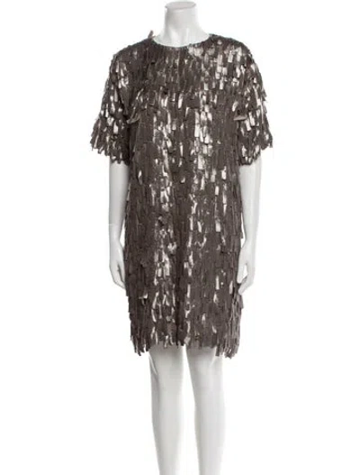 Pre-owned Brunello Cucinelli Crew Neck Mini Dress W/ Tags