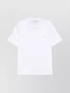 Brunello Cucinelli Men Cotton Jersey Crew-neck T-shirt With Logo And Faux-layering In White