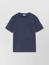 Brunello Cucinelli Crew Neck Short Sleeve Top In Blue