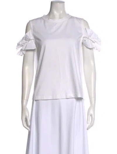 Pre-owned Brunello Cucinelli Crew Neck Short Sleeve Top In White