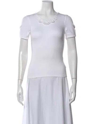 Pre-owned Brunello Cucinelli Crew Neck Short Sleeve Top In White
