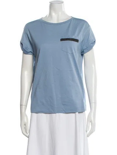 Pre-owned Brunello Cucinelli Crew Neck Short Sleeve T-shirt In Blue