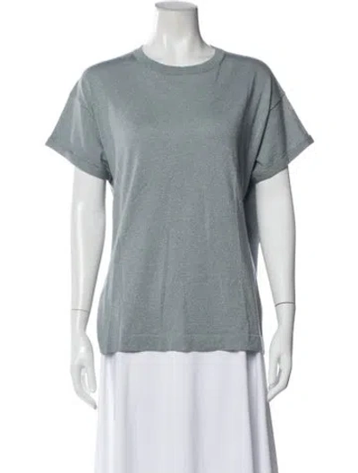 Pre-owned Brunello Cucinelli Crew Neck Short Sleeve T-shirt In Blue