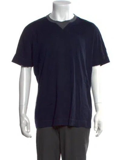 Pre-owned Brunello Cucinelli Crew Neck Short Sleeve T-shirt In Blue