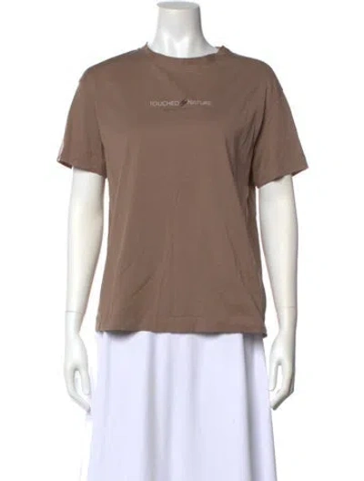 Pre-owned Brunello Cucinelli Crew Neck Short Sleeve T-shirt In Brown