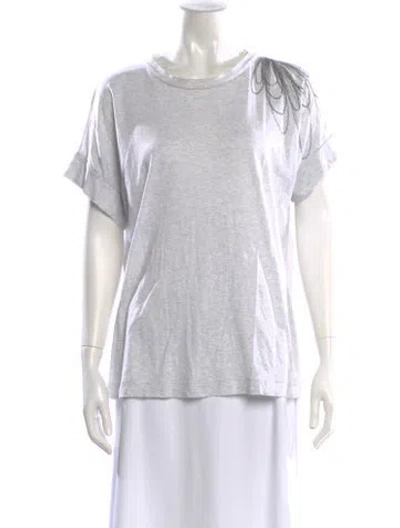 Pre-owned Brunello Cucinelli Crew Neck Short Sleeve T-shirt In Gray