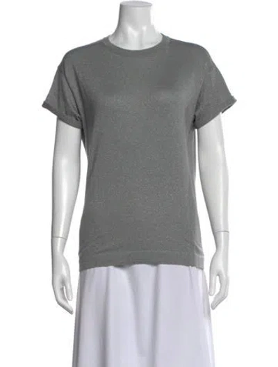 Pre-owned Brunello Cucinelli Crew Neck Short Sleeve T-shirt In Gray