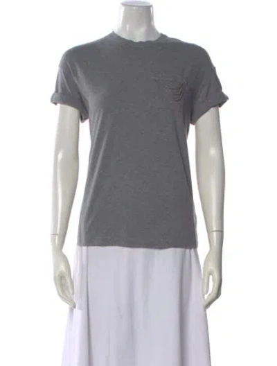 Pre-owned Brunello Cucinelli Crew Neck Short Sleeve T-shirt In Gray