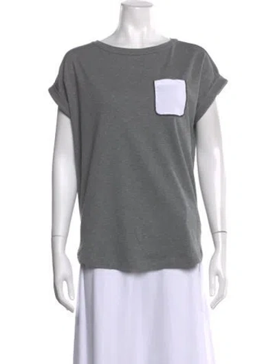 Pre-owned Brunello Cucinelli Crew Neck Short Sleeve T-shirt In Gray