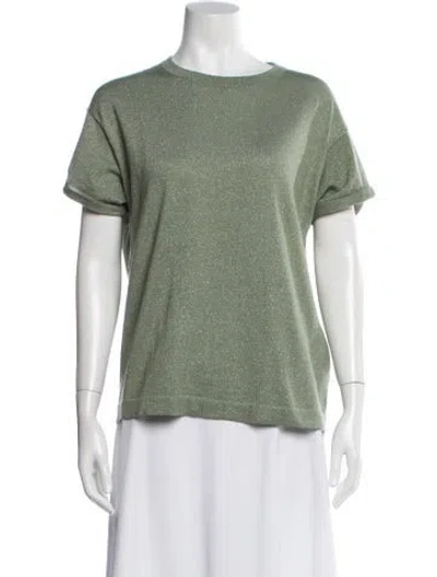 Pre-owned Brunello Cucinelli Crew Neck Short Sleeve T-shirt In Green