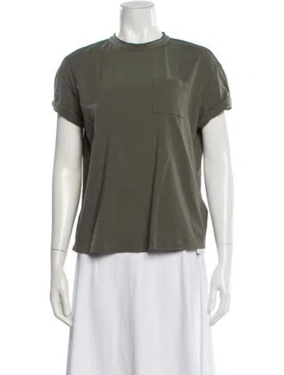 Pre-owned Brunello Cucinelli Crew Neck Short Sleeve T-shirt In Green
