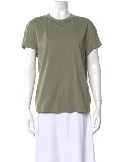 Pre-owned Brunello Cucinelli Crew Neck Short Sleeve T-shirt In Green