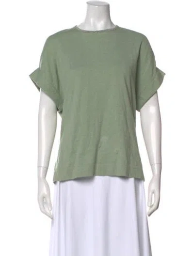Pre-owned Brunello Cucinelli Crew Neck Short Sleeve T-shirt In Green
