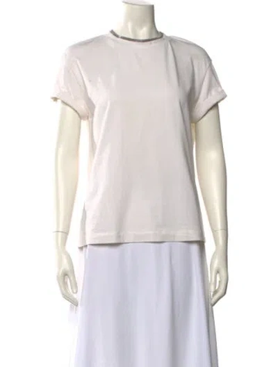 Pre-owned Brunello Cucinelli Crew Neck Short Sleeve T-shirt In Neutral