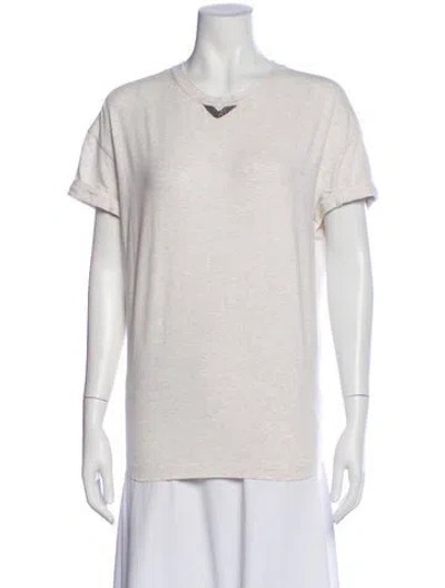 Pre-owned Brunello Cucinelli Crew Neck Short Sleeve T-shirt In Neutral