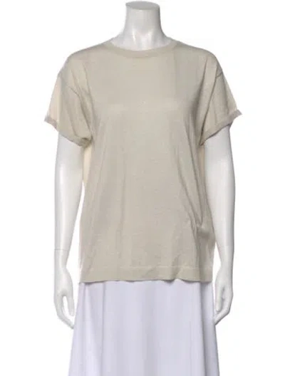 Pre-owned Brunello Cucinelli Crew Neck Short Sleeve T-shirt In Neutral