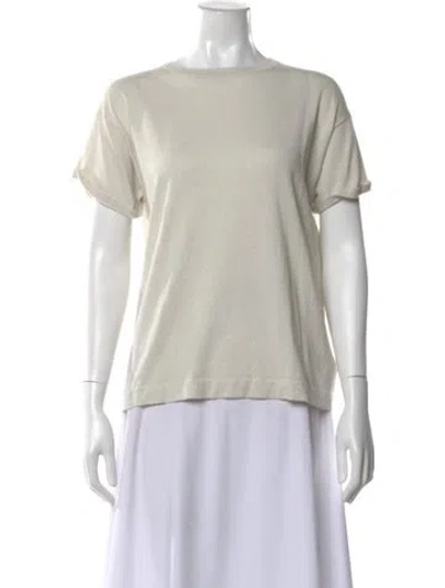 Pre-owned Brunello Cucinelli Crew Neck Short Sleeve T-shirt In Neutral