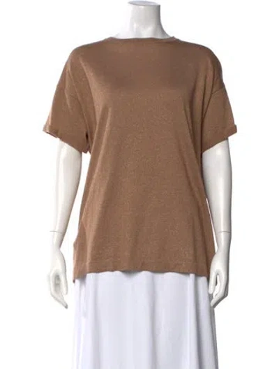 Pre-owned Brunello Cucinelli Crew Neck Short Sleeve T-shirt In Neutral