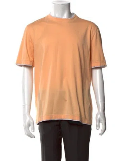 Pre-owned Brunello Cucinelli Crew Neck Short Sleeve T-shirt In Neutrals