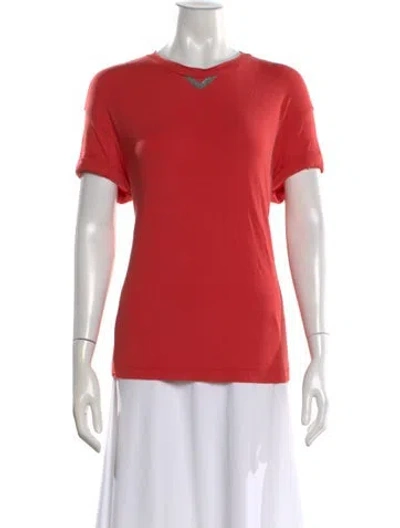 Pre-owned Brunello Cucinelli Crew Neck Short Sleeve T-shirt In Orange