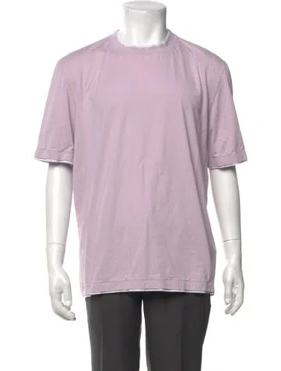 Pre-owned Brunello Cucinelli Crew Neck Short Sleeve T-shirt In Purple