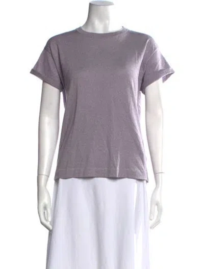 Pre-owned Brunello Cucinelli Crew Neck Short Sleeve T-shirt In Purple
