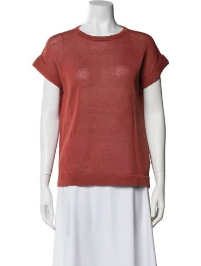 Pre-owned Brunello Cucinelli Crew Neck Short Sleeve T-shirt In Red