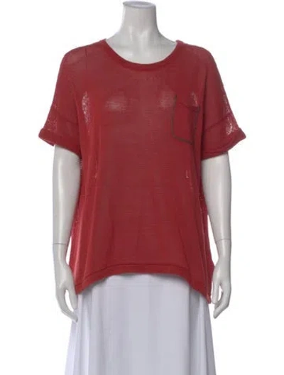 Pre-owned Brunello Cucinelli Crew Neck Short Sleeve T-shirt In Red