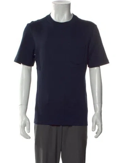 Pre-owned Brunello Cucinelli Crew Neck Short Sleeve T-shirt W/ Tags In Blue