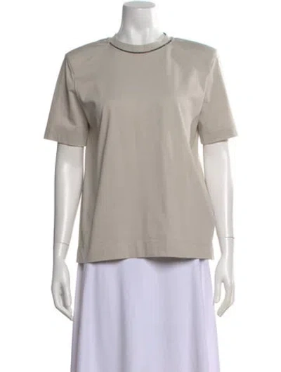 Pre-owned Brunello Cucinelli Crew Neck Short Sleeve T-shirt W/ Tags In Neutral