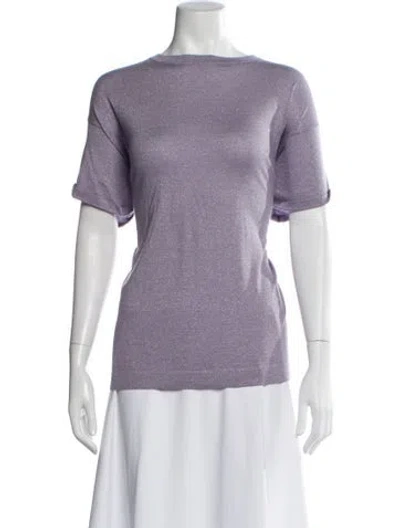 Pre-owned Brunello Cucinelli Crew Neck Short Sleeve T-shirt W/ Tags In Purple