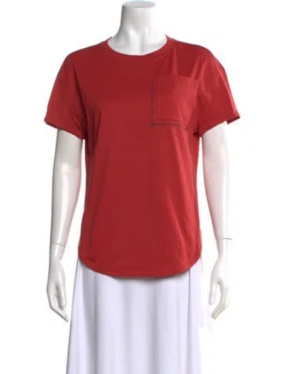 Pre-owned Brunello Cucinelli Crew Neck Short Sleeve T-shirt W/ Tags In Red