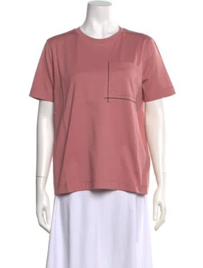 Pre-owned Brunello Cucinelli Crew Neck Short Sleeve T-shirt W/ Tags In Red