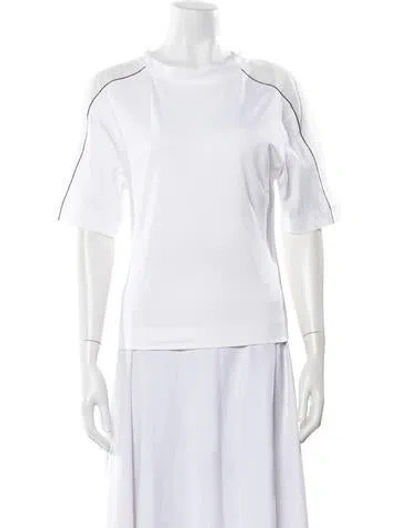 Pre-owned Brunello Cucinelli Crew Neck Short Sleeve T-shirt W/ Tags In White