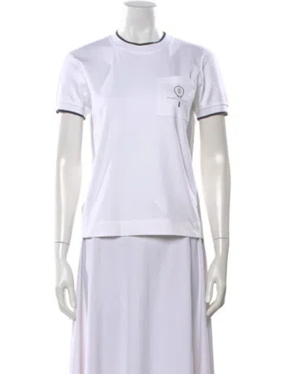 Pre-owned Brunello Cucinelli Crew Neck Short Sleeve T-shirt W/ Tags In White