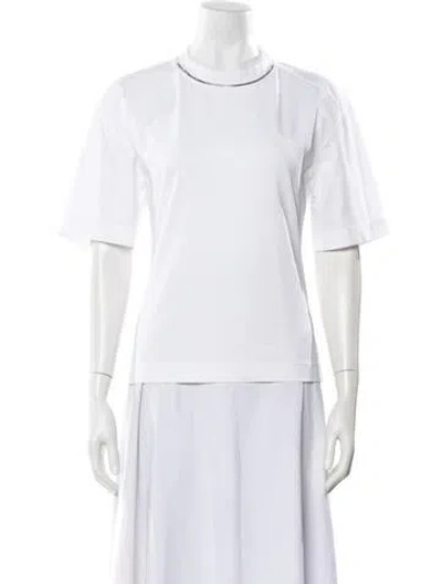 Pre-owned Brunello Cucinelli Crew Neck Short Sleeve T-shirt W/ Tags In White