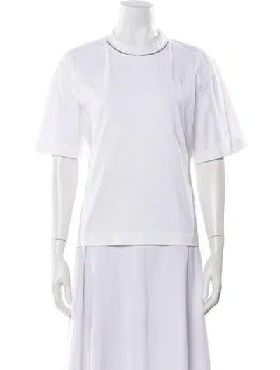 Pre-owned Brunello Cucinelli Crew Neck Short Sleeve T-shirt W/ Tags In White