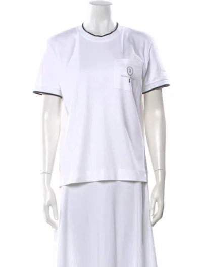 Pre-owned Brunello Cucinelli Crew Neck Short Sleeve T-shirt W/ Tags In White