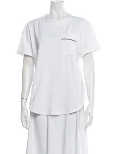Pre-owned Brunello Cucinelli Crew Neck Short Sleeve T-shirt In White