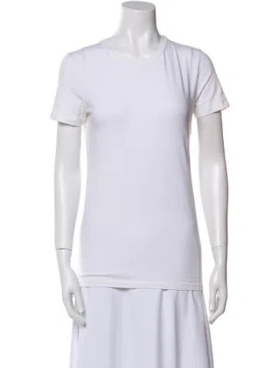 Pre-owned Brunello Cucinelli Crew Neck Short Sleeve T-shirt In White