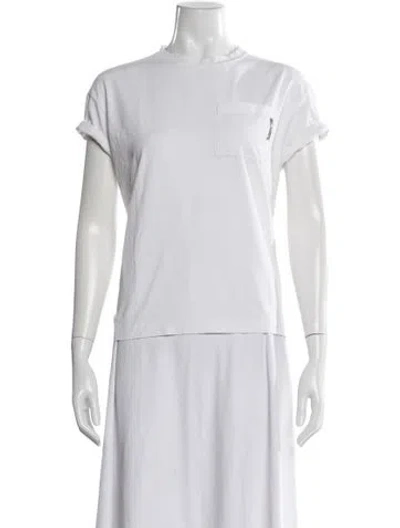 Pre-owned Brunello Cucinelli Crew Neck Short Sleeve T-shirt In White