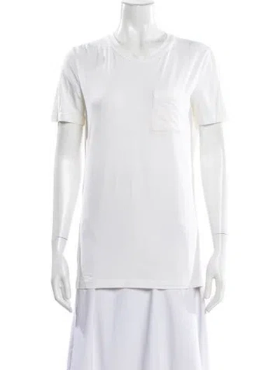 Pre-owned Brunello Cucinelli Crew Neck Short Sleeve T-shirt In White