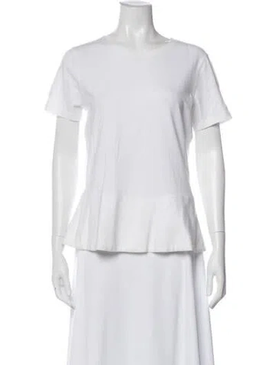 Pre-owned Brunello Cucinelli Crew Neck Short Sleeve T-shirt In White