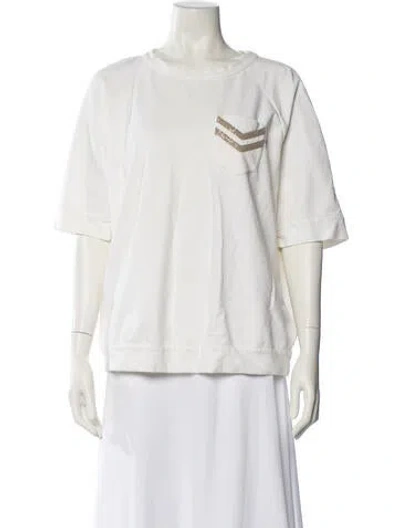 Pre-owned Brunello Cucinelli Crew Neck Short Sleeve T-shirt In White