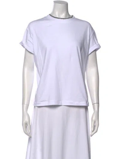 Pre-owned Brunello Cucinelli Crew Neck Short Sleeve T-shirt In White