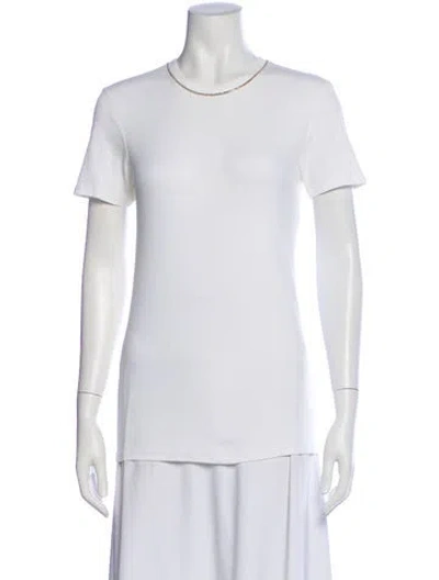 Pre-owned Brunello Cucinelli Crew Neck Short Sleeve T-shirt In White